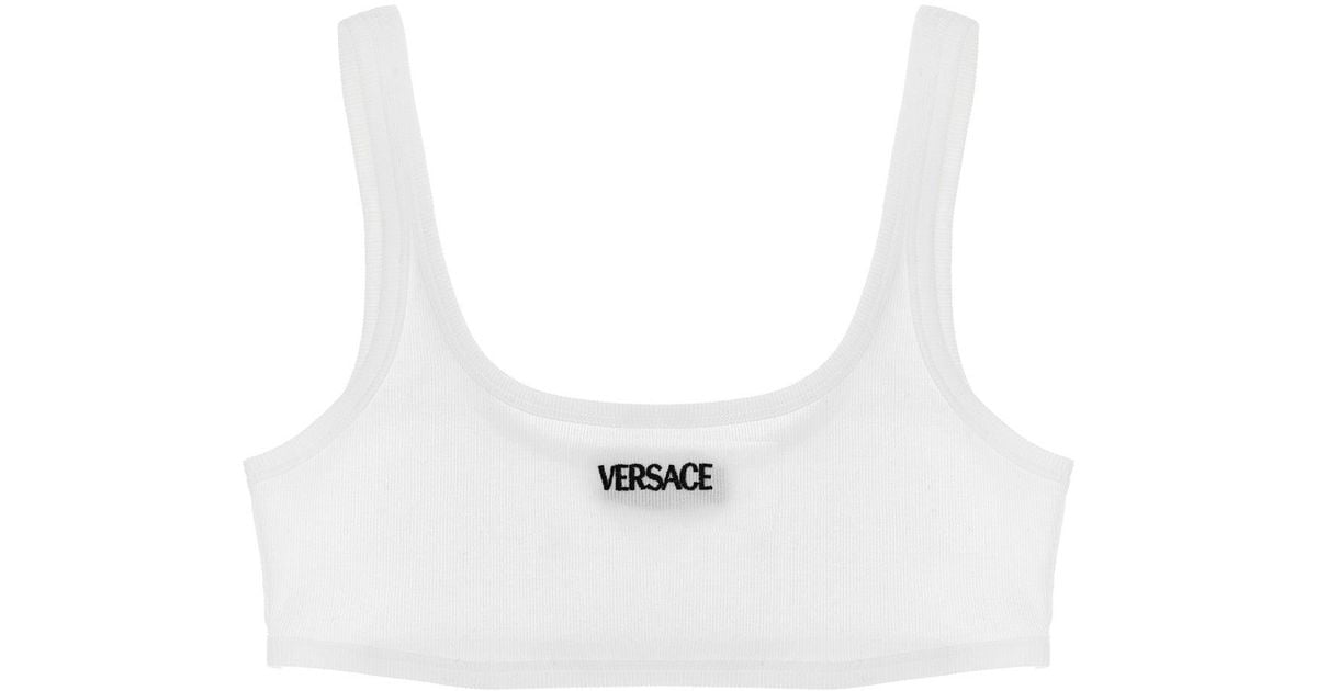 Mit Logo Style Versace Logo' Bh in Weiß | Lyst DE