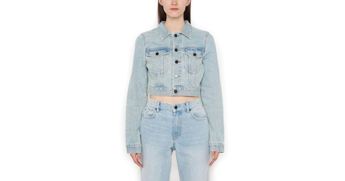 bare denim jacket