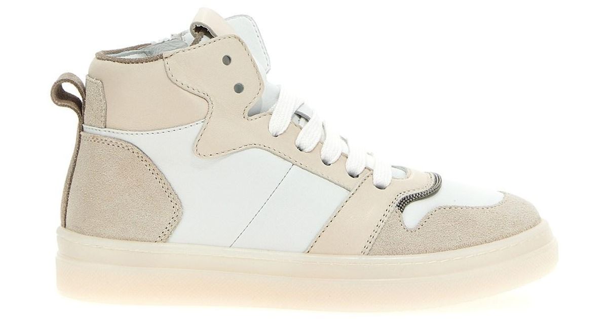Brunello Cucinelli High Sneakers in White | Lyst UK