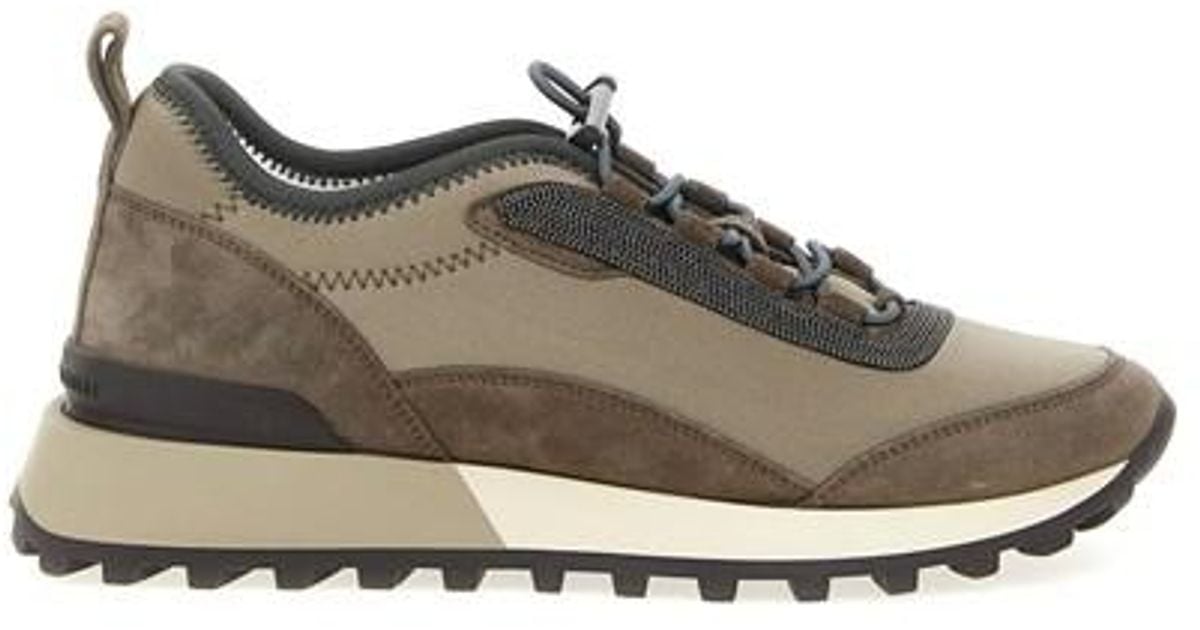スニーカー Brunello Cucinelli Sneakers Precious Detail Brunello Cucinelli 'precious Detail' Sneakers in Brown | Lyst