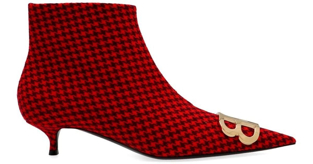 red balenciaga boots