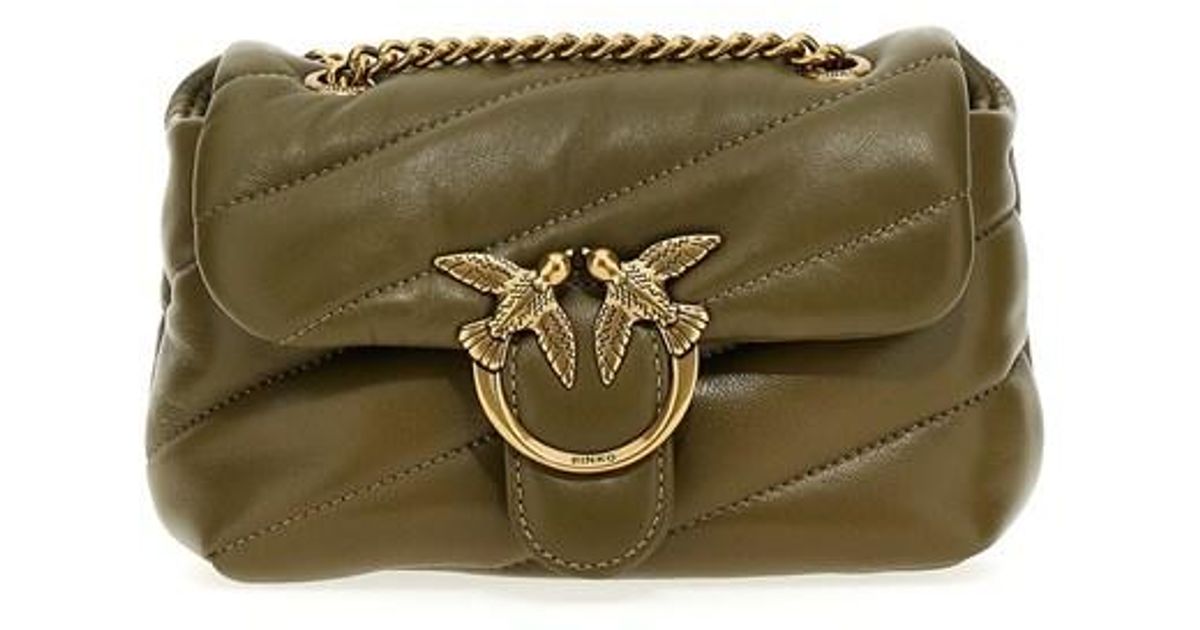Pinko 'baby Love Bag Puff Maxi Quilt' Crossbody Bag in Green Lyst