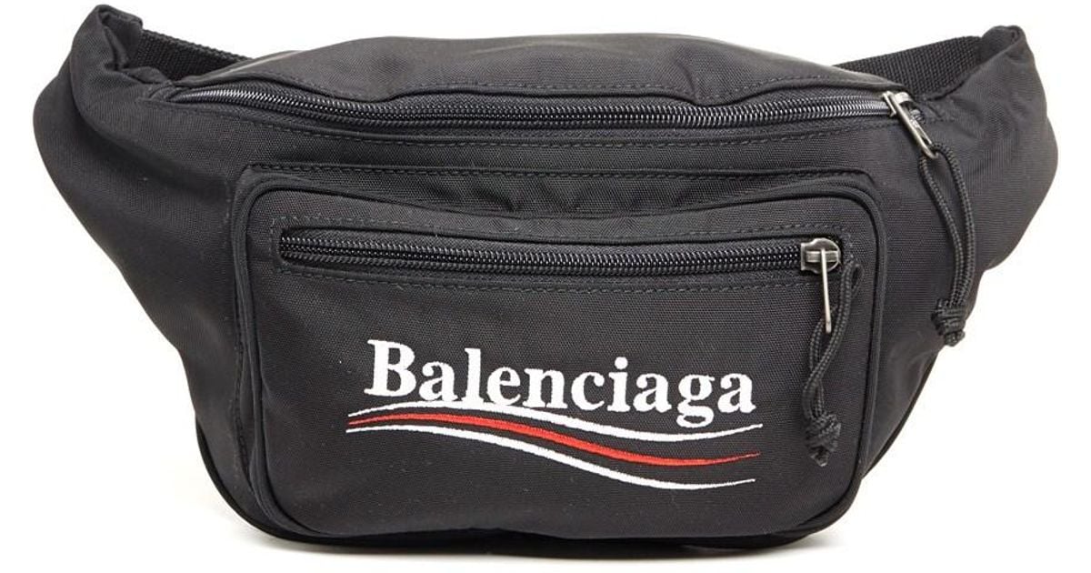 black balenciaga fanny pack