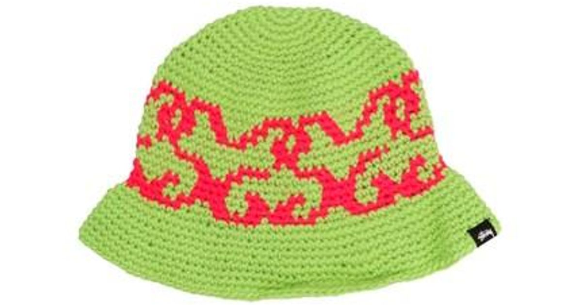 Stussy 'ss Knit' Bucket Hat in Green for Men | Lyst