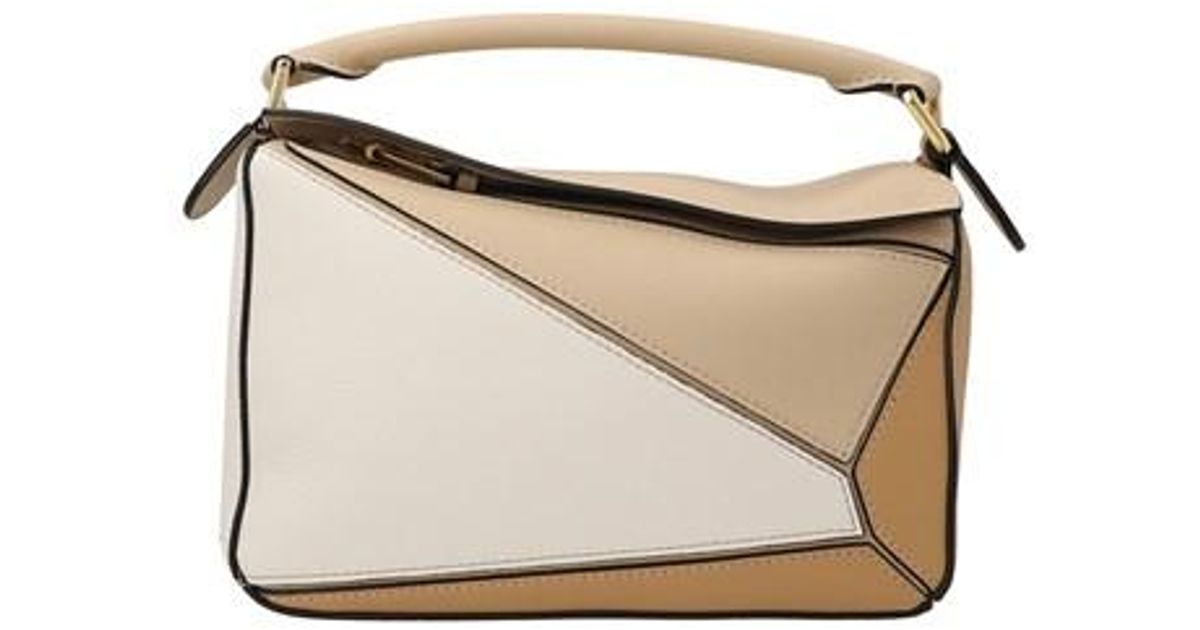 Loewe 'puzzle Small' Handbag in Natural Lyst