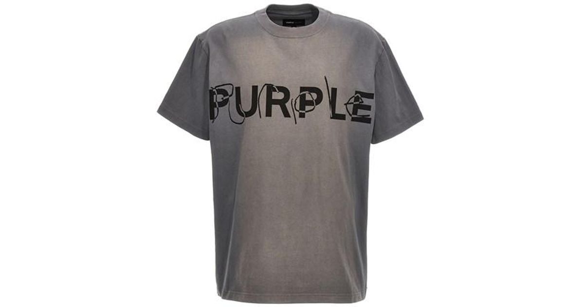 Purple 'cat Wor' T-shirt in Gray for Men | Lyst