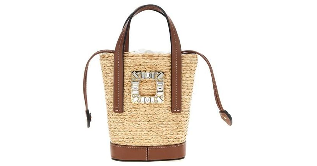 Roger Vivier Skate 'mini Viv' Bucket Bag in Metallic | Lyst