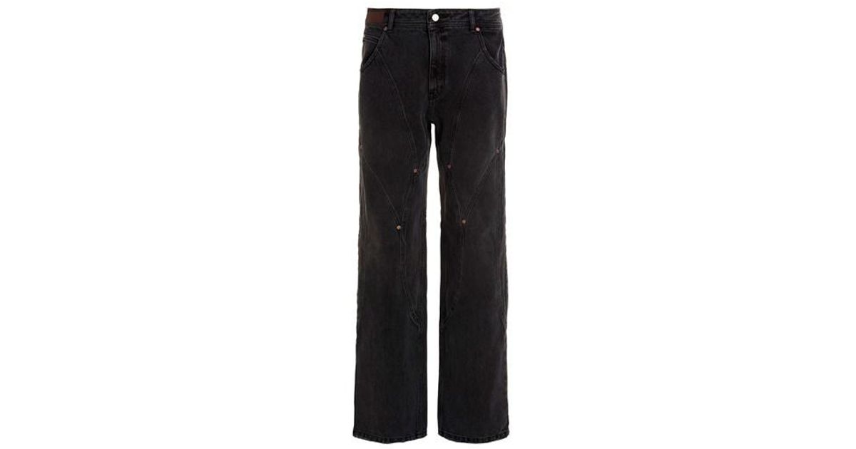 ANDERSSON BELL Jeans 'brick Curve Panel Wide' in Black for Men | Lyst