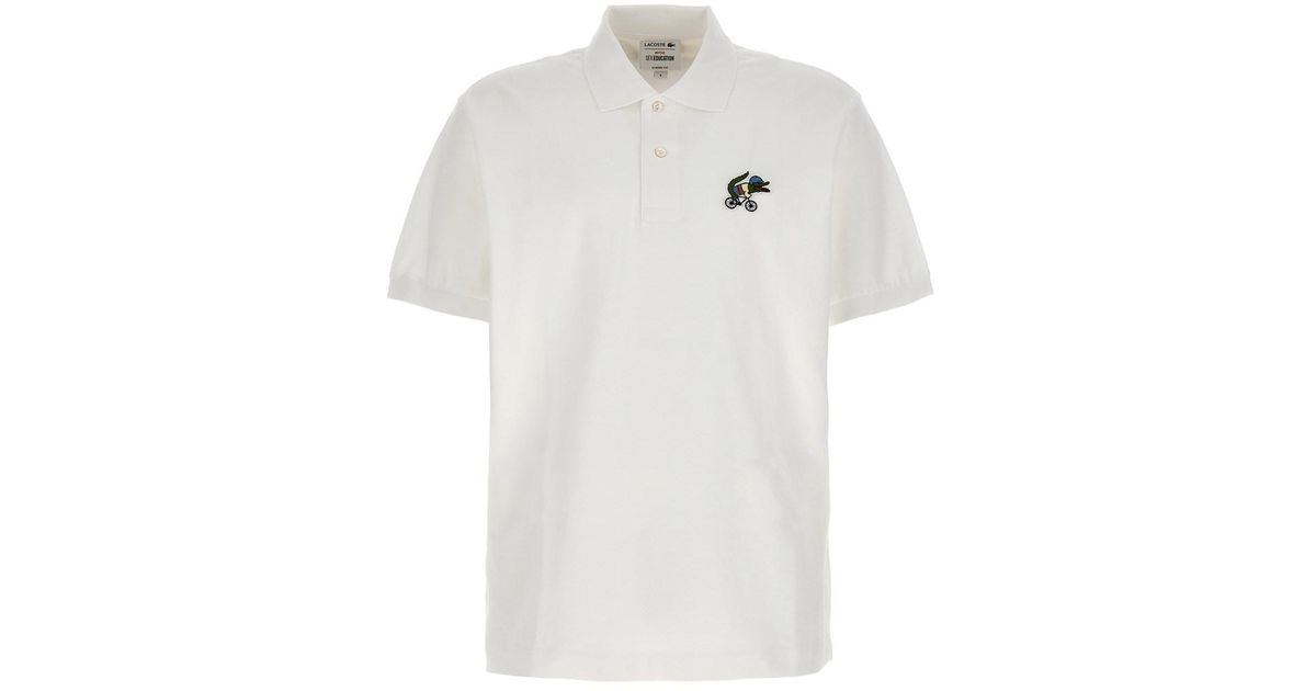 Lacoste Polo Sex Education Capsule Netflix In White For Men Lyst Uk