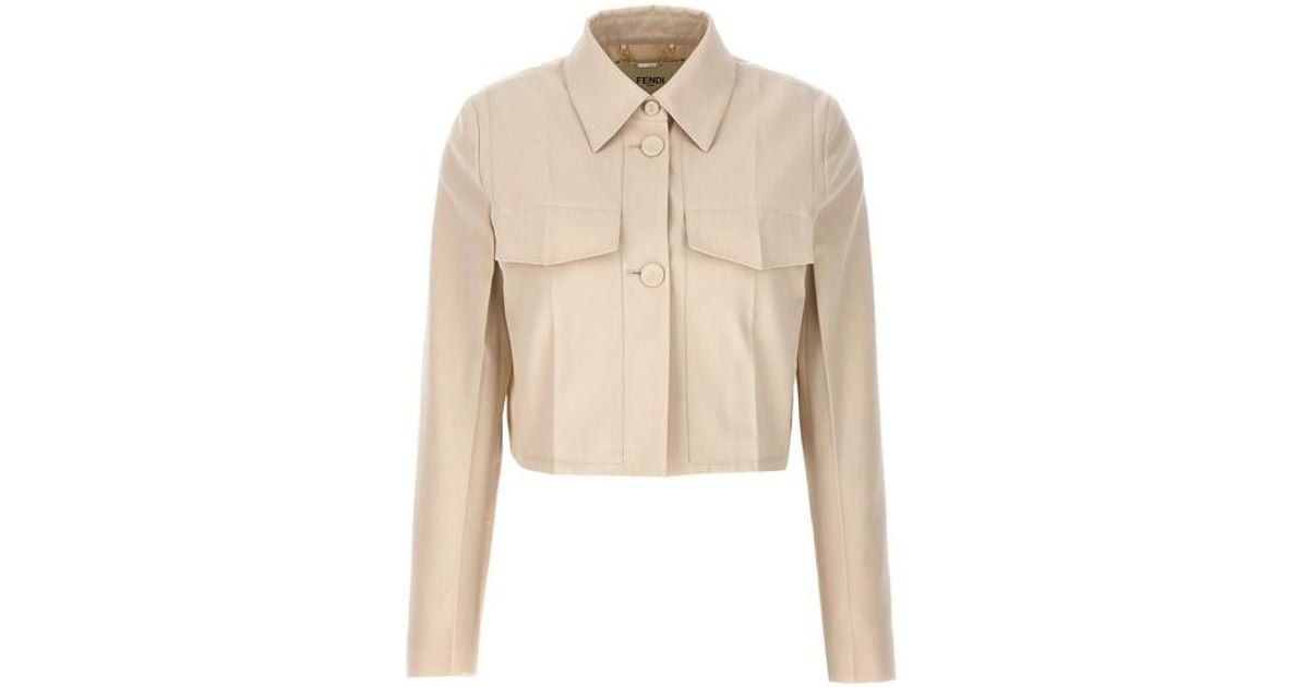 FENDI tailored button-fastening jacket - Brown