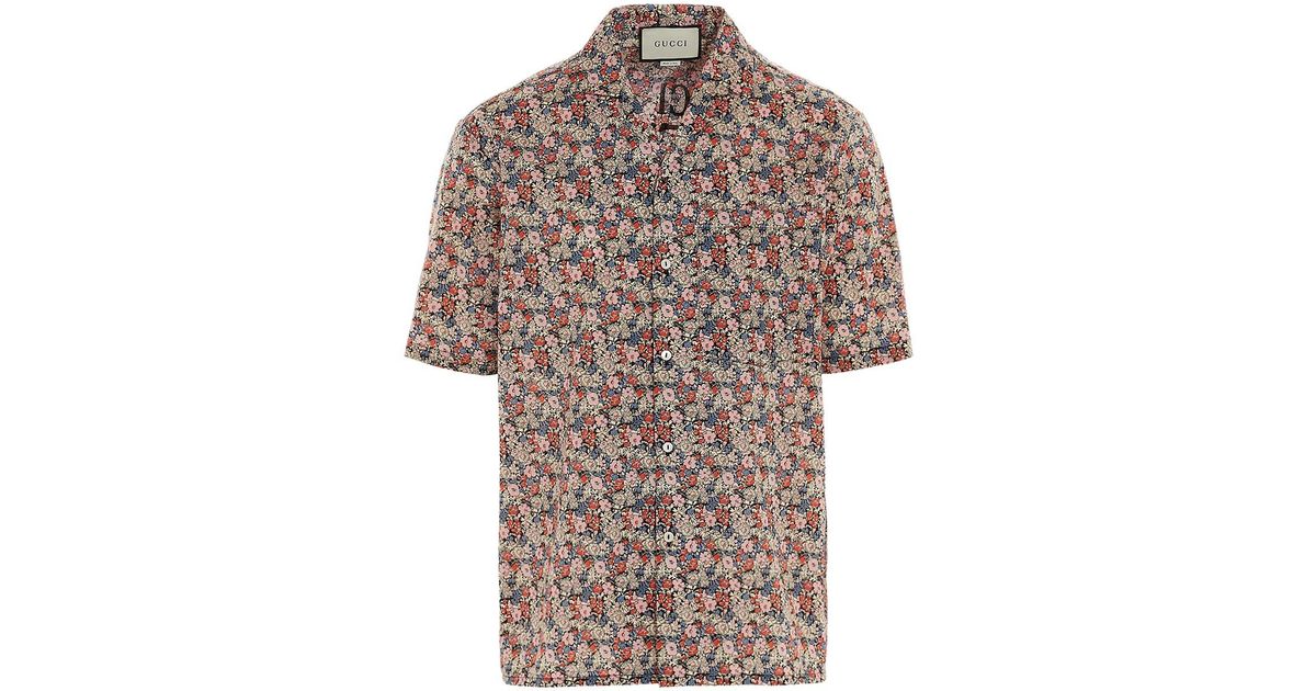 Gucci Cotton Collab. Liberty London ' Liberty' Shirt for Men - Lyst