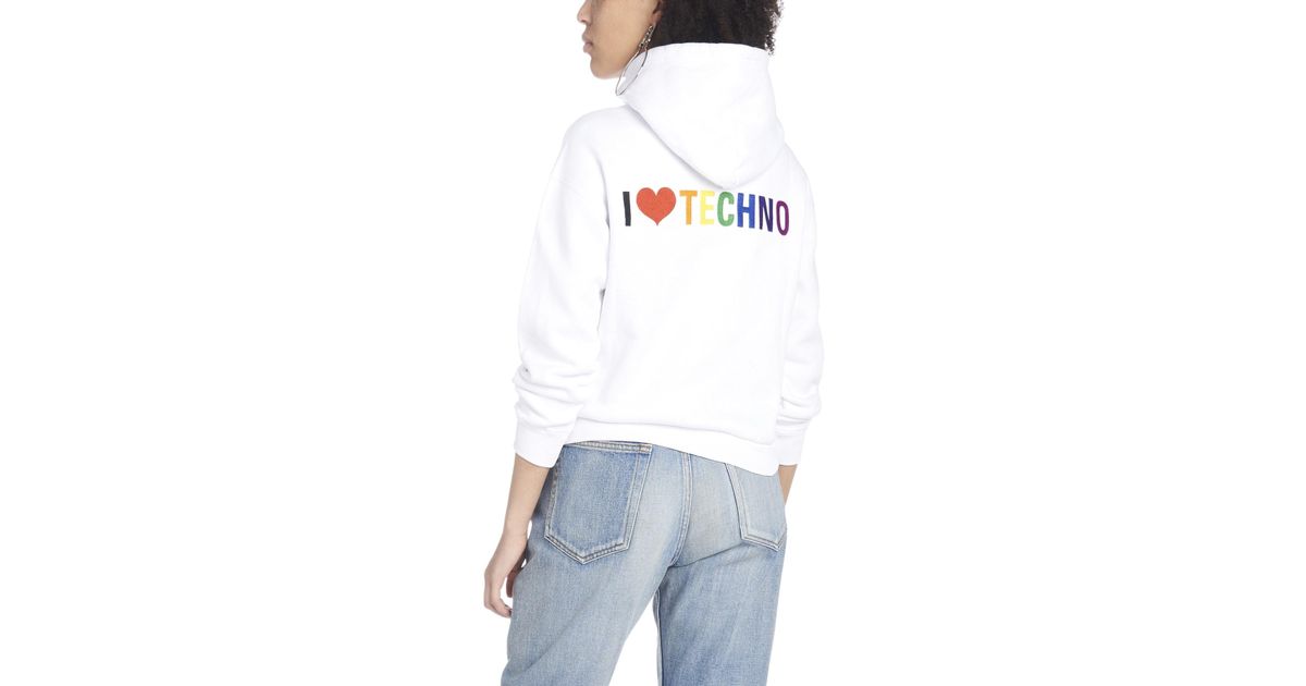i love techno hoodie