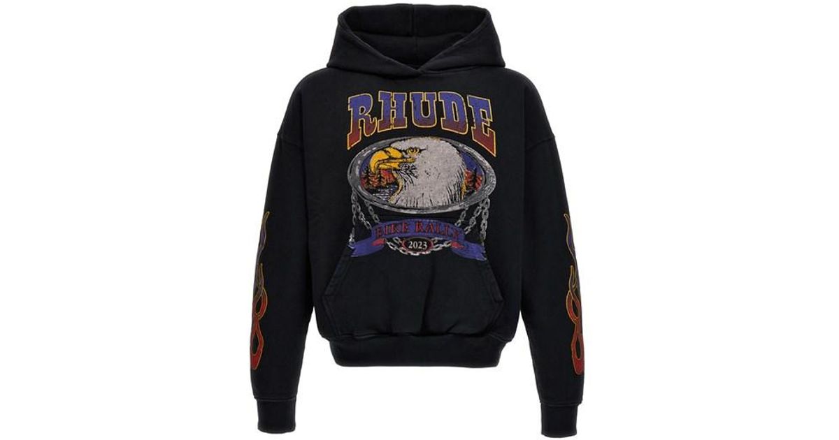 Rhude Screaming Eagle Hoodie - Vintage Black – Kith