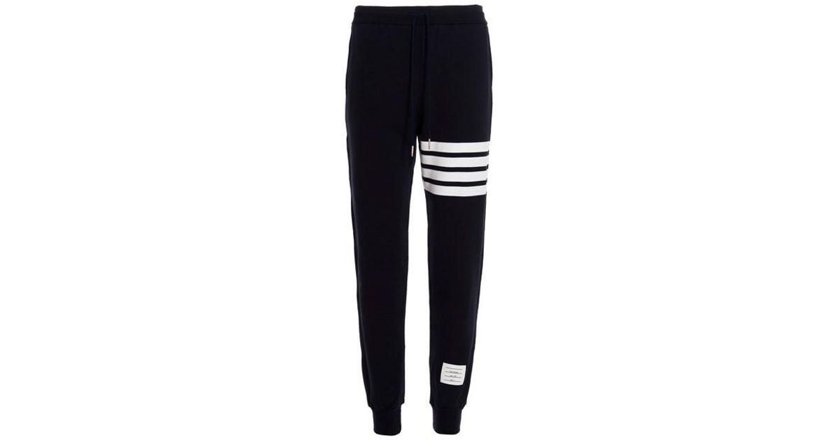 Thom Browne '4 Bar' joggers in Black for Men | Lyst