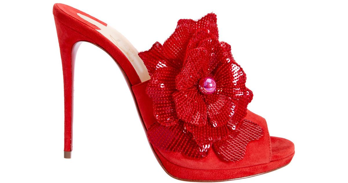 louboutin flower heels
