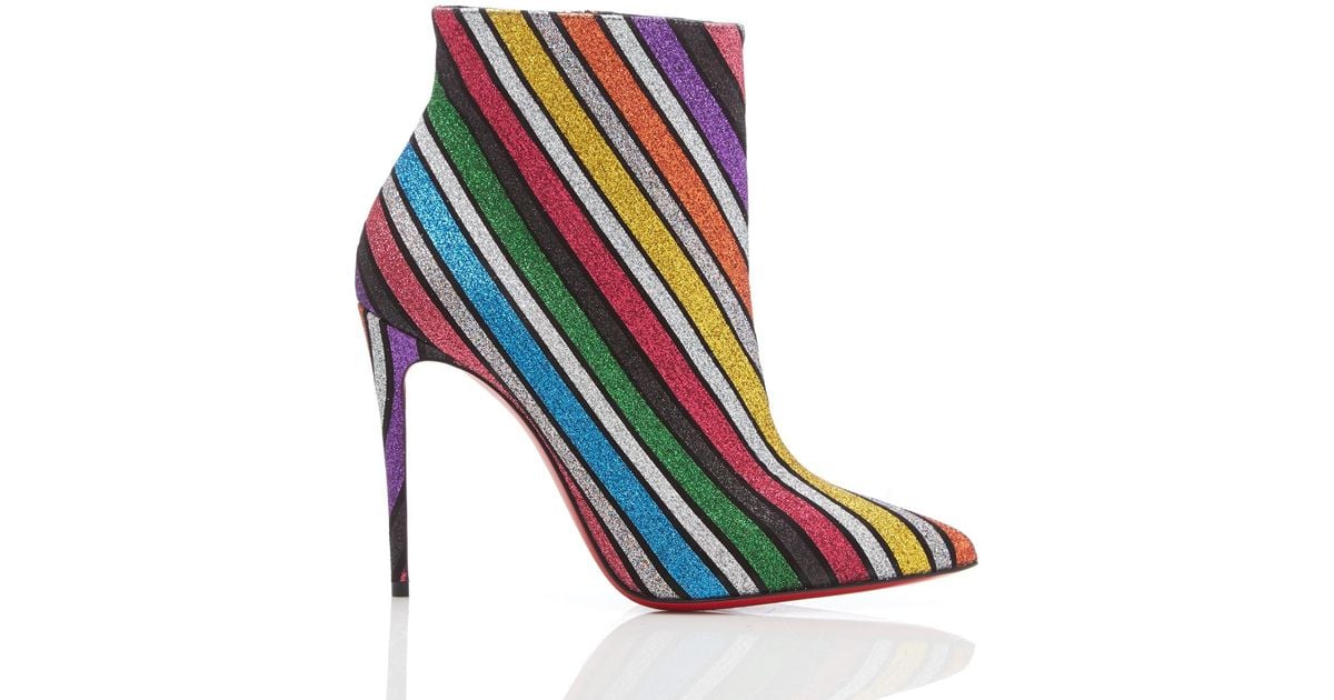christian louboutin rainbow glitter heels