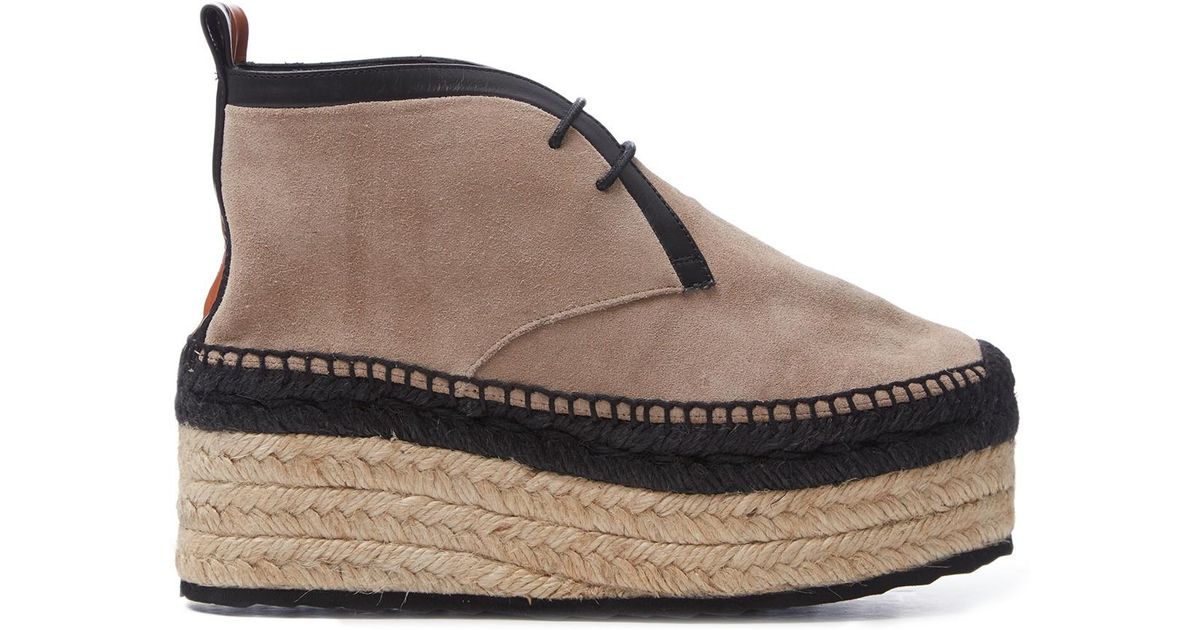 beige platform espadrilles