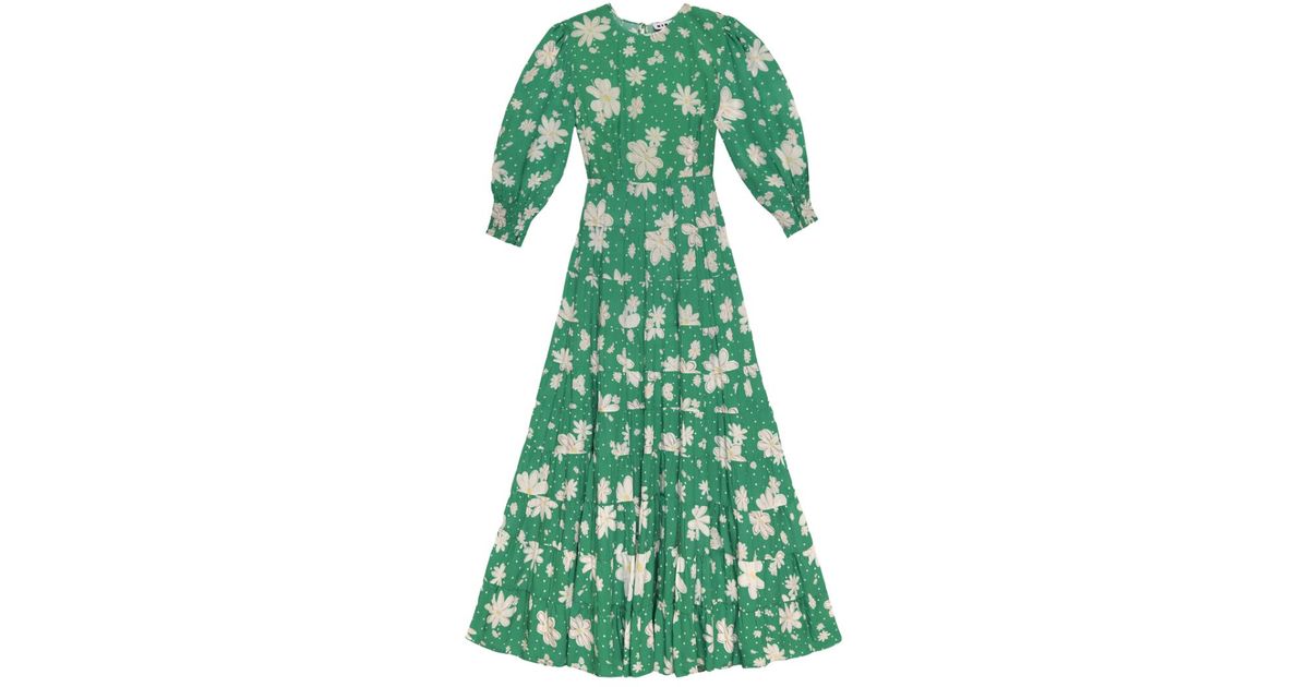 RIXO London Kristen Dress Green Daisy Dream Lyst UK