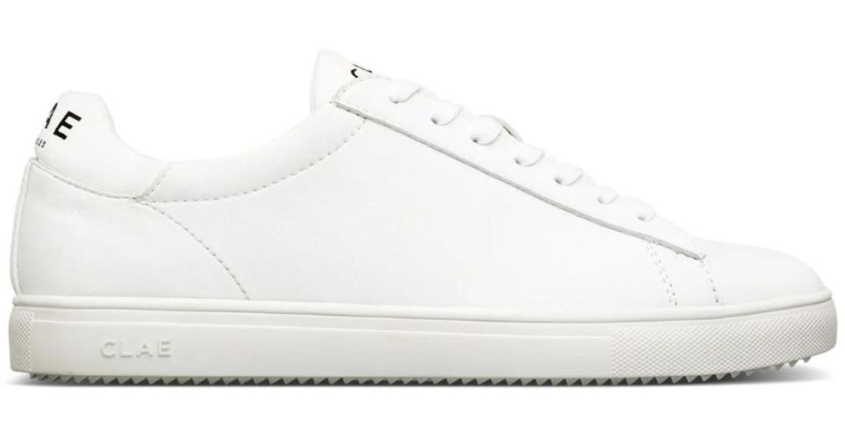 clae bradley triple white leather