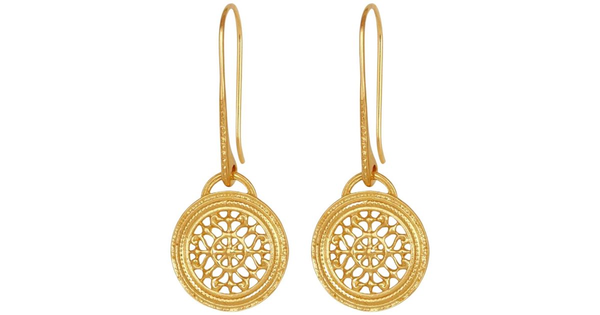 Buy Antique Temple Earring With Matte Gold Plating 217742 | Kanhai Jewels