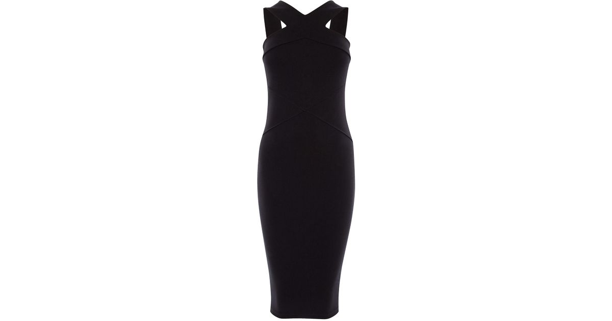 karen millen black bodycon dress