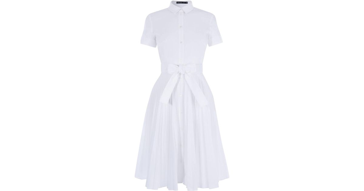 karen millen pleated shirt dress