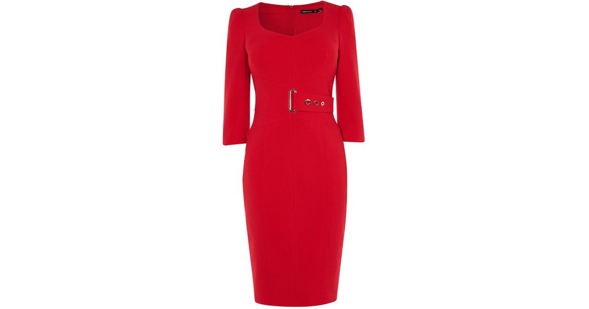 karen millen corsetry waist pencil dress