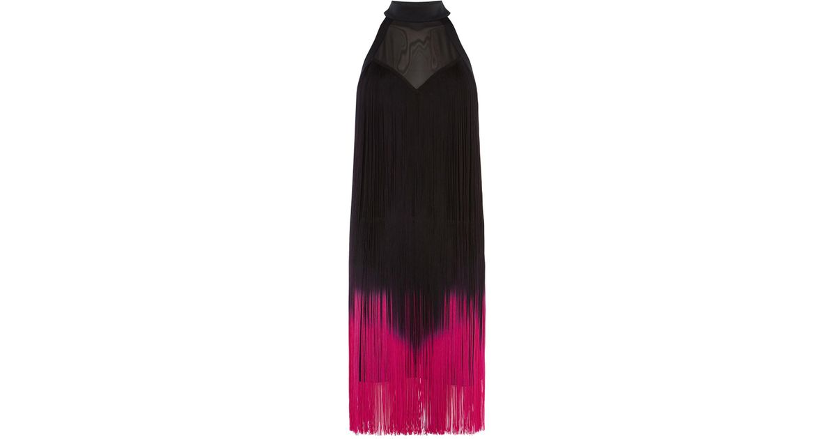 karen millen dip dye fringe dress