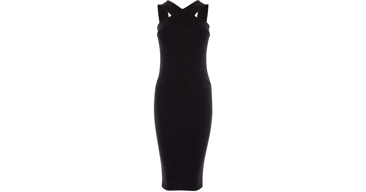 karen millen halterneck bodycon dress