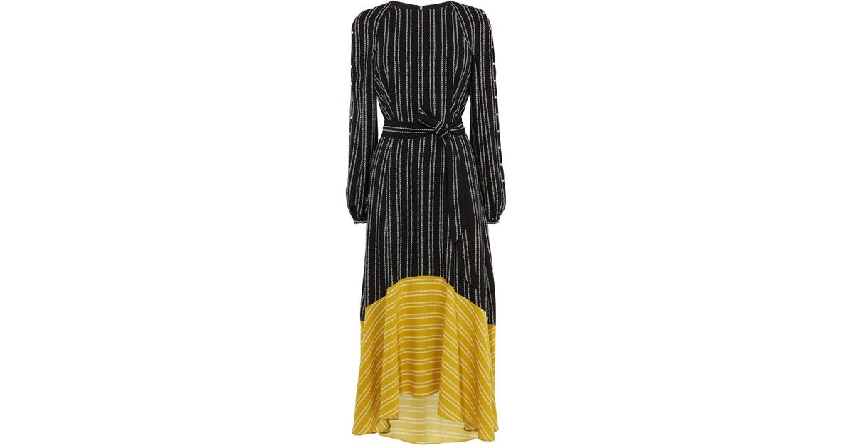 karen millen contrast hem dress
