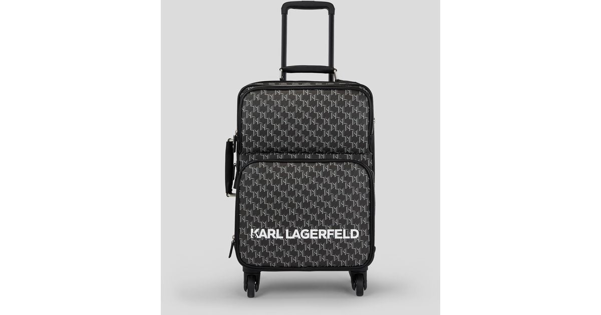 Karl Lagerfeld, K/turnlock Monogram Briefcase, Man, Black, Size: One Size