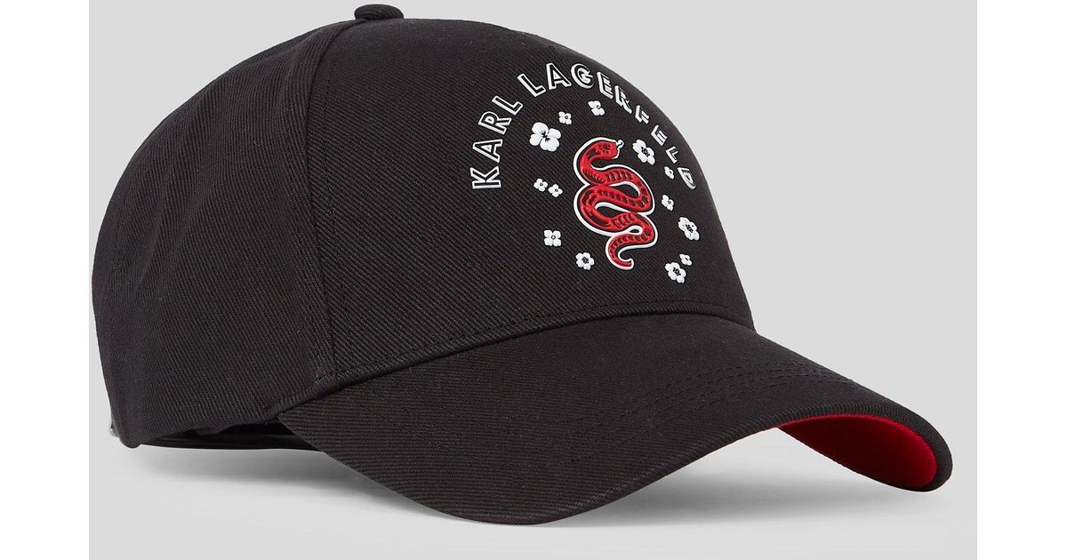 Karl Lagerfeld Lunar New Year Cap in Black Lyst UK
