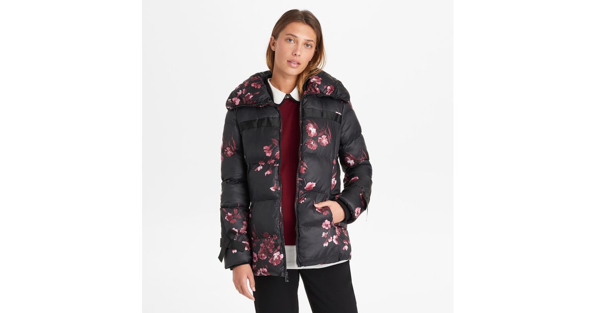 karl lagerfeld classic hooded puffa jacket