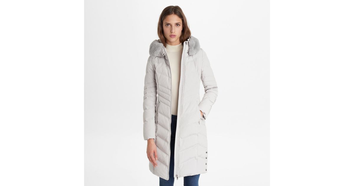 karl lagerfeld silver down padded jacket