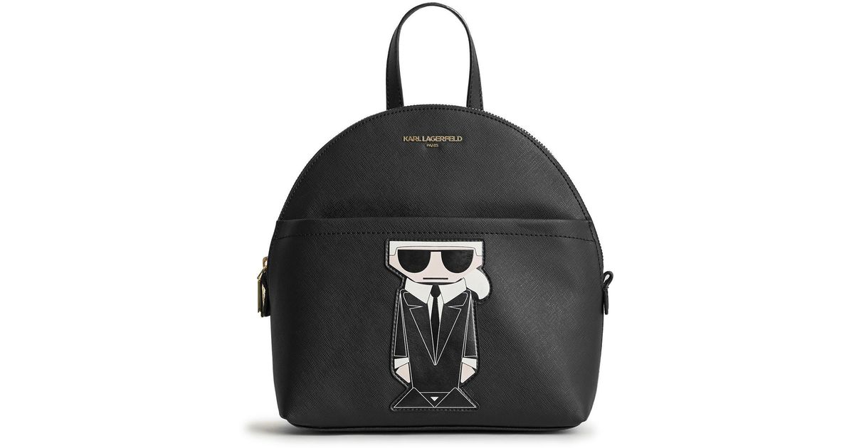 Karl Lagerfeld Amour Appliqué Backpack in Black | Lyst