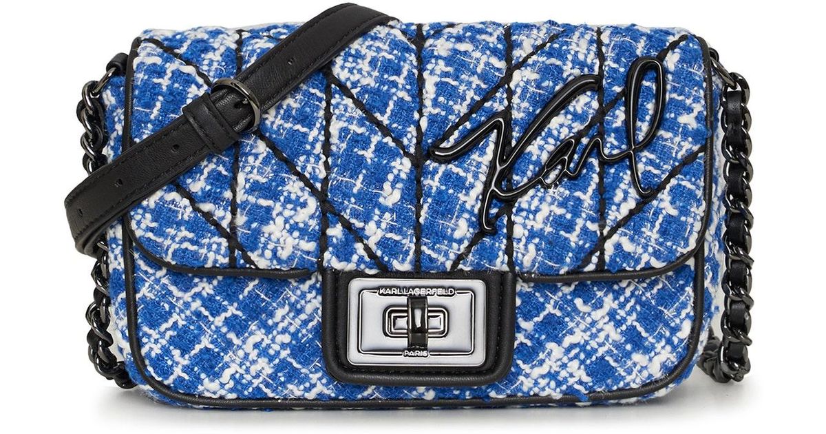 Karl Lagerfeld Agyness Crossbody Bag Blue Lyst