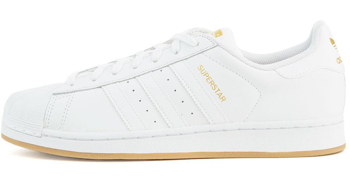 adidas superstar  white  gold-gum
