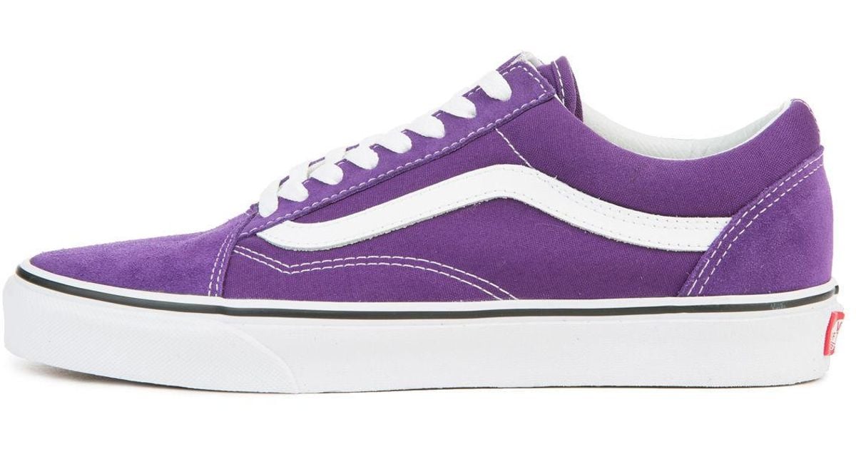 vans purple and white