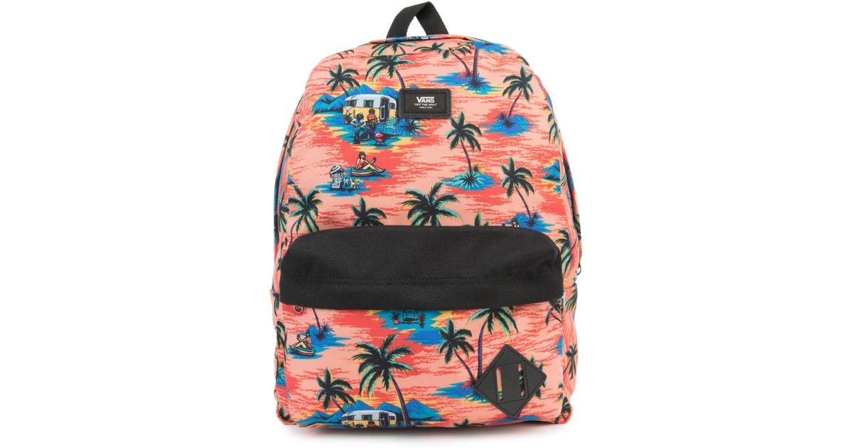 vans old skool backpack in floral print