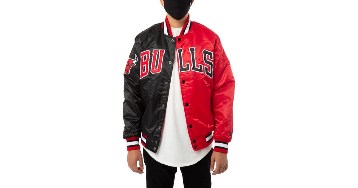 red and black chicago bulls jacket