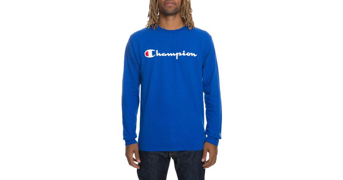 blue champion long sleeve