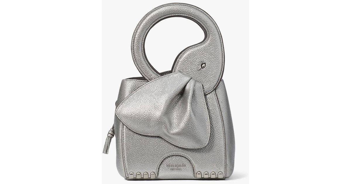 leather handbags kate spade grey purse Top Handle Kate Spade Metallic Purse Kate Spade Ellie Metallic 3d Elephant  Top-handle Bag In