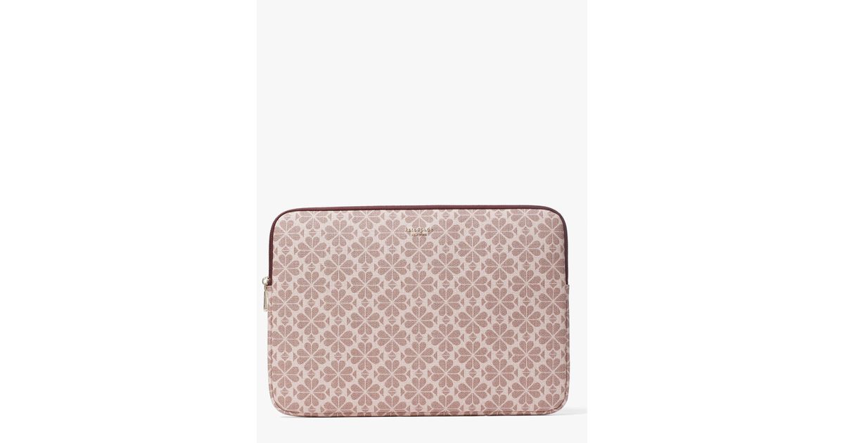 Kate Spade Spade Flower Coated Canvas Universal Laptop Sleeve in Pink