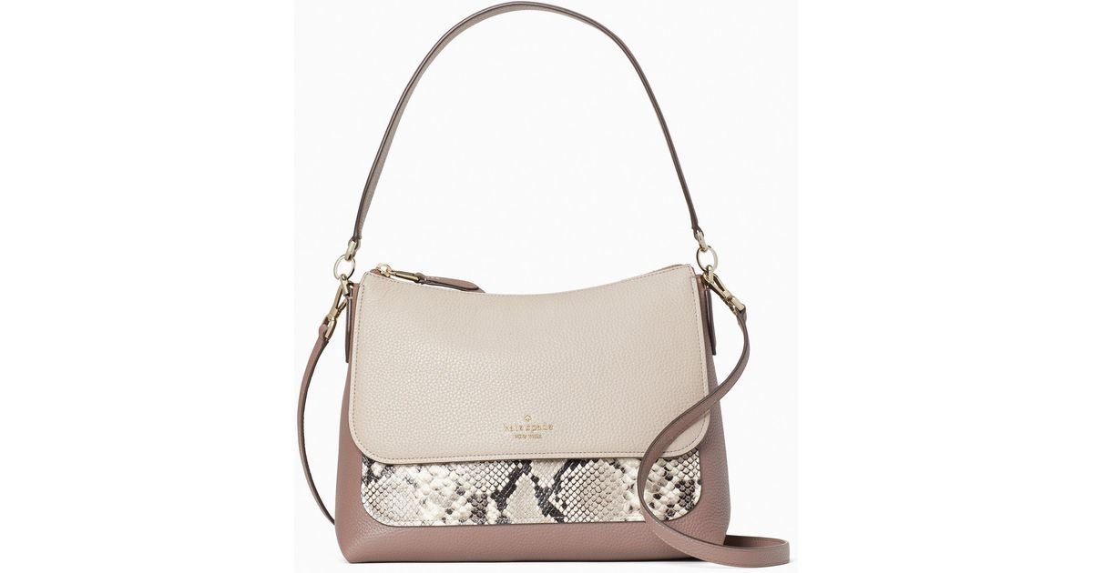 kate spade melody mixed material flap shoulder bag