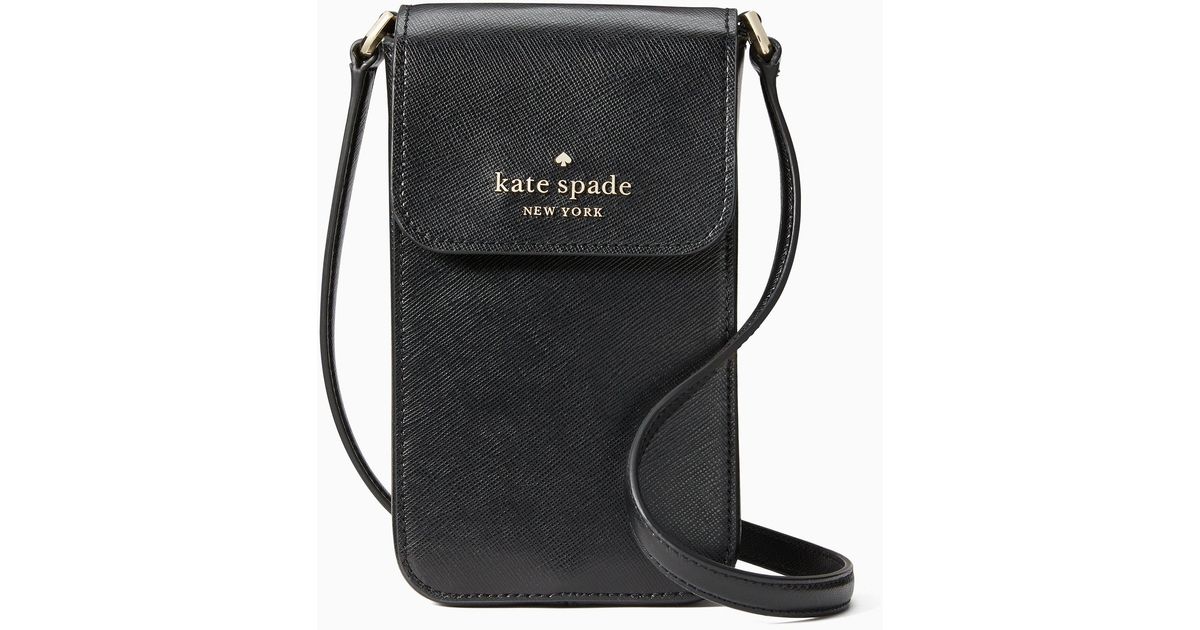 Kate Spade Staci North South Flap Phone Crossbody in Black Lyst Australia