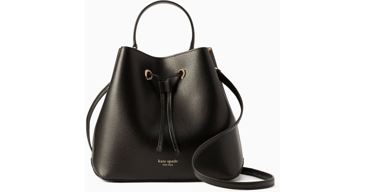 kate spade black bucket bag