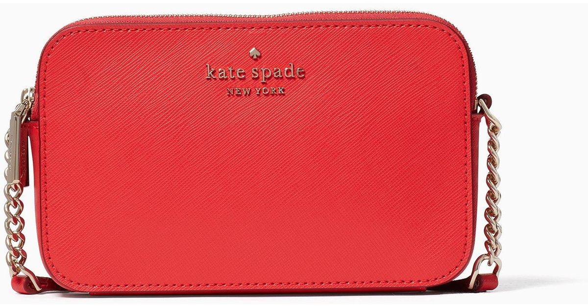 Kate Spade Leather Staci Double Zip Small Crossbody Lyst Canada