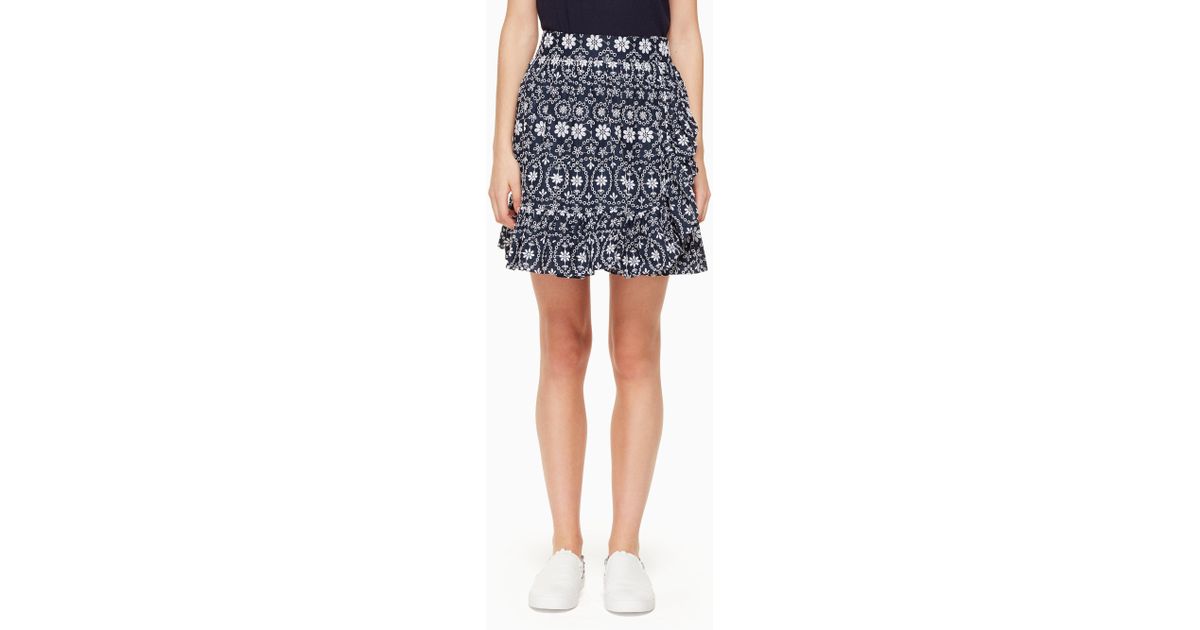 kate spade denim wrap skirt