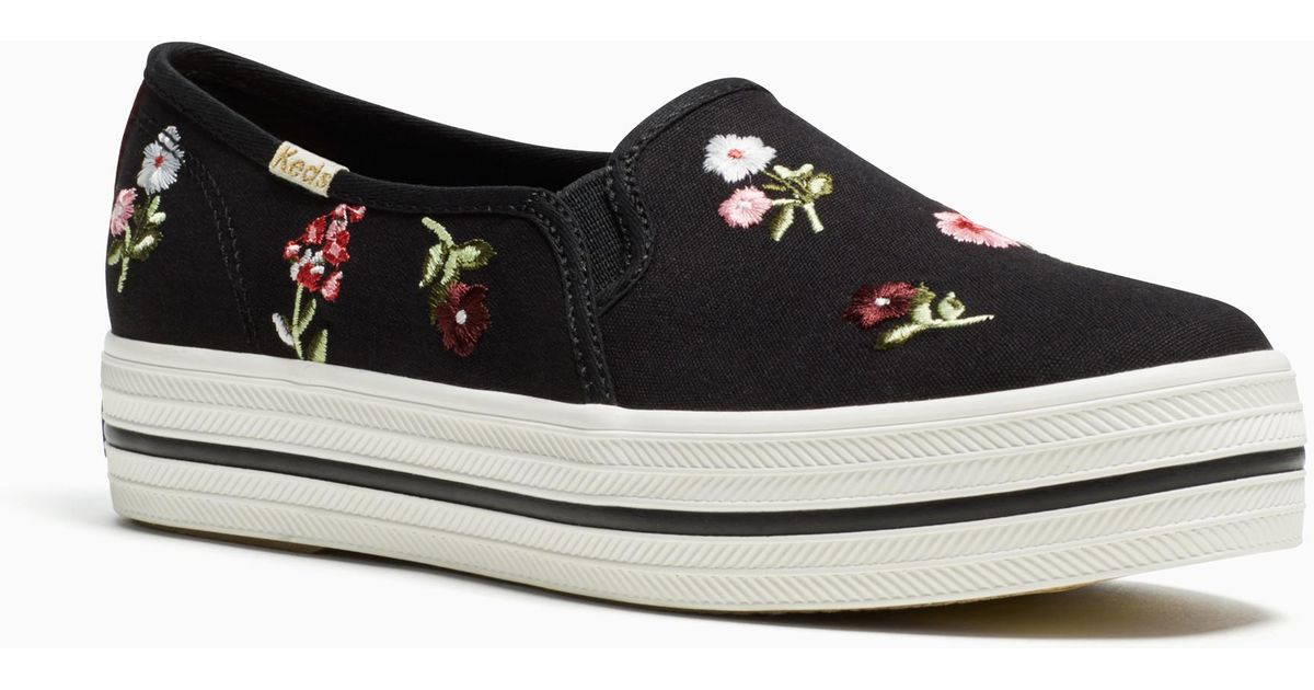 Kate Spade Canvas Keds X Triple Decker Sneakers in Black - Lyst