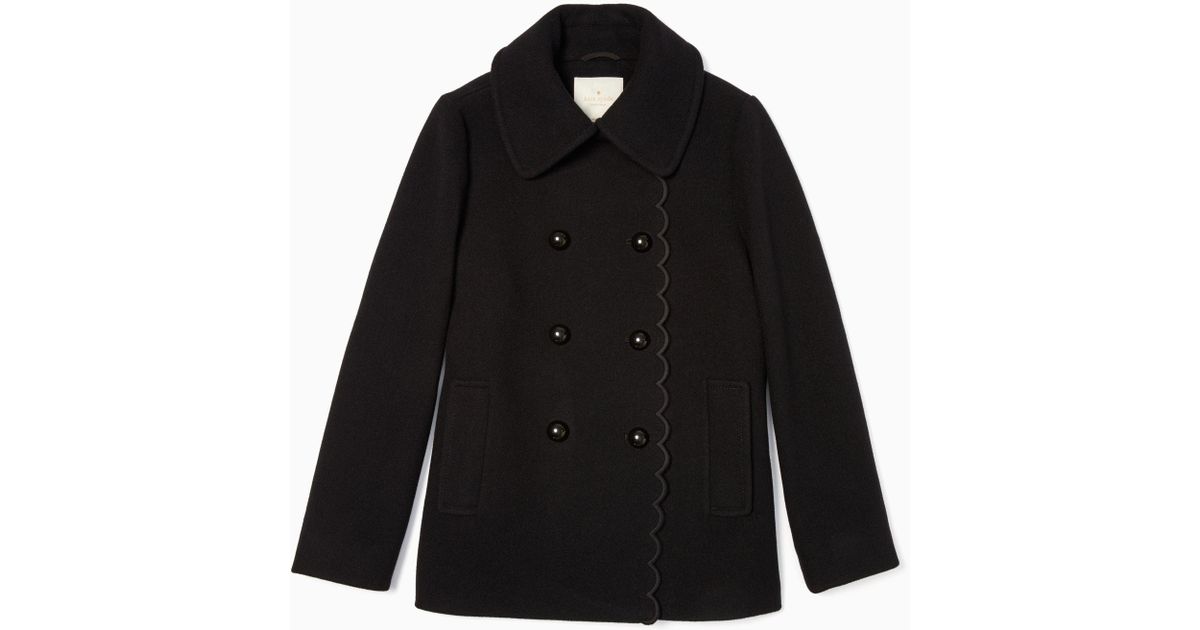 kate spade black peacoat
